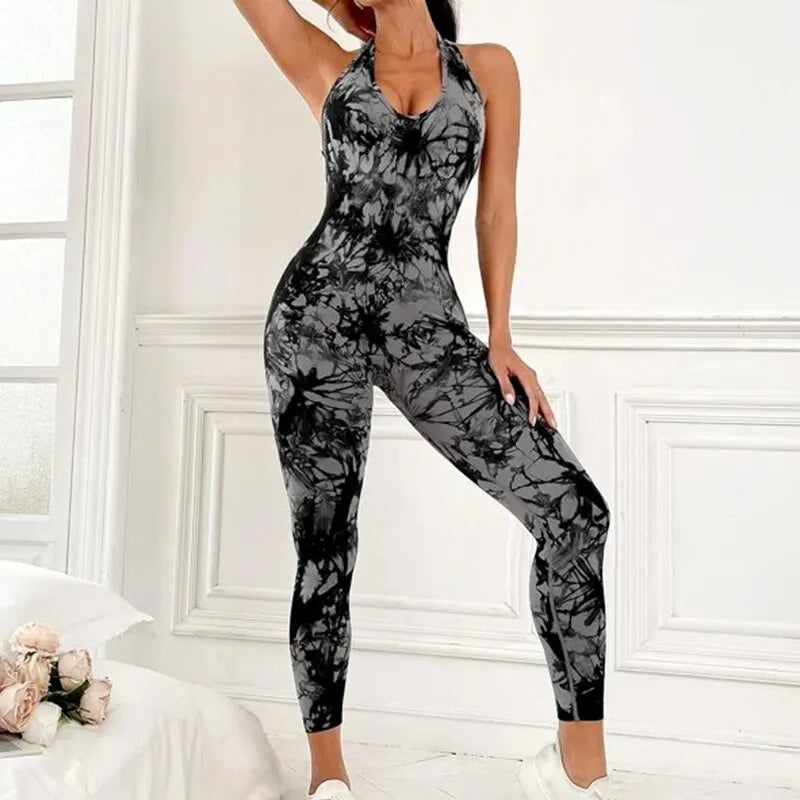 Open Back Halter Jumpsuit