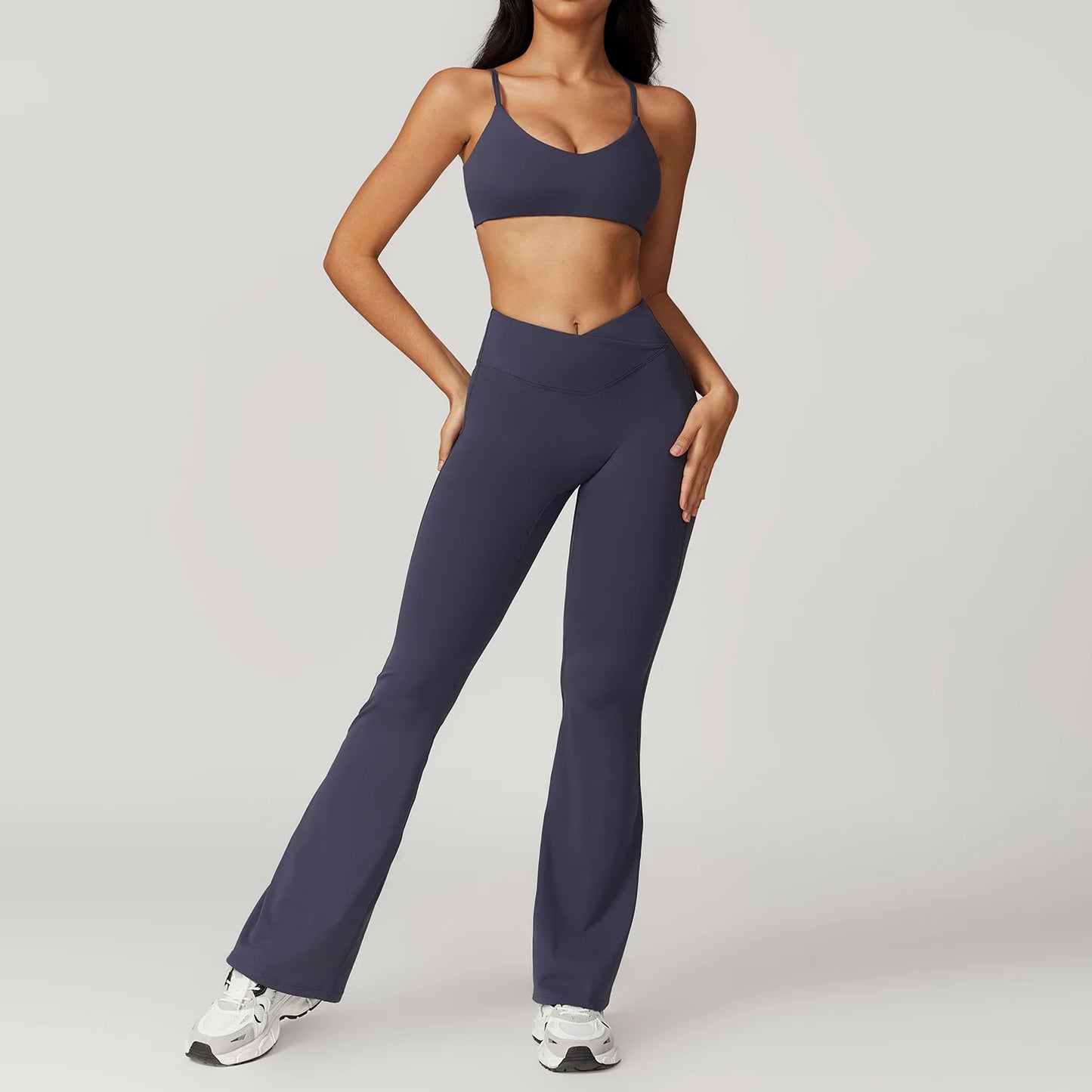 Seamless Flare and Bra Sports Set