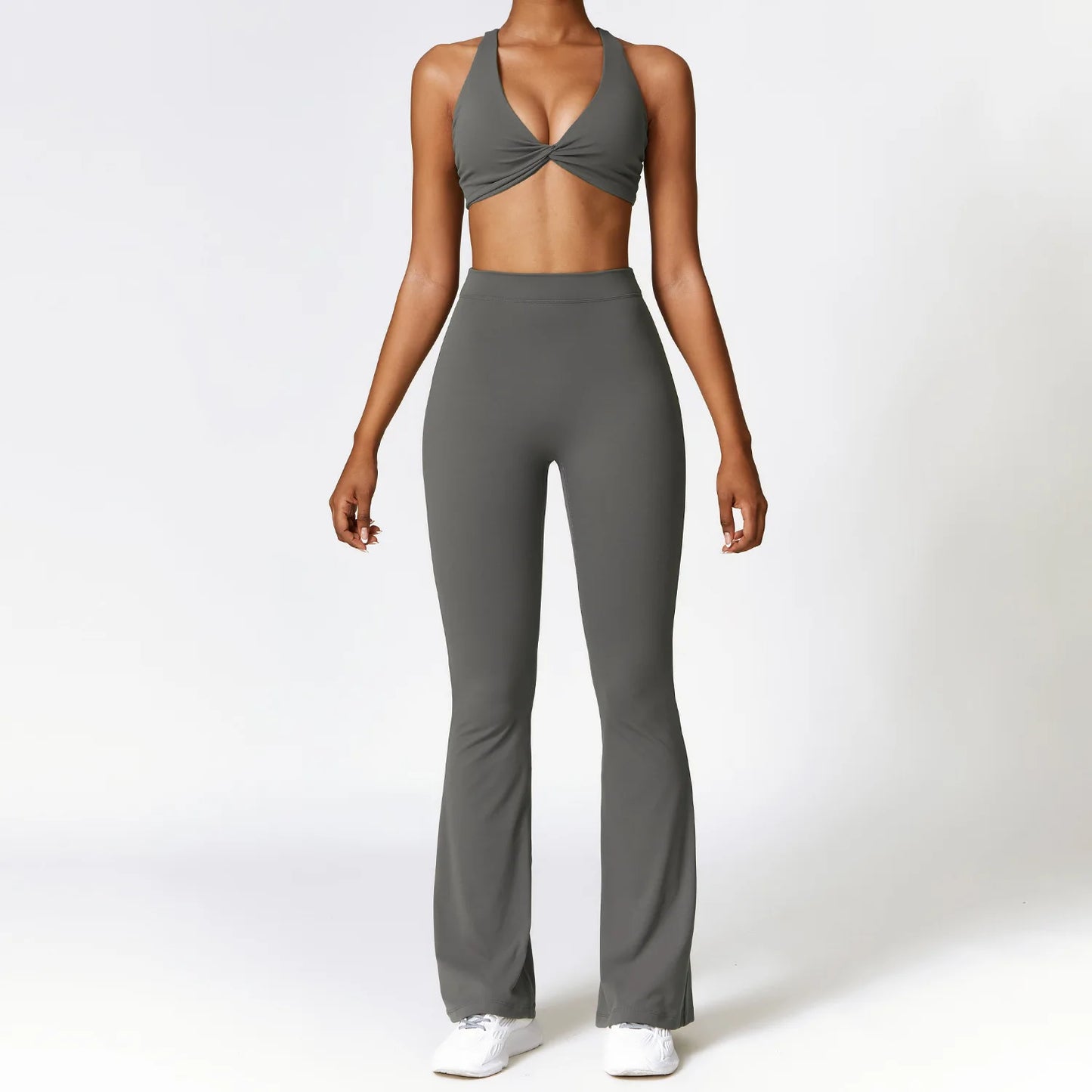 Flares & Twist Crop Top Set