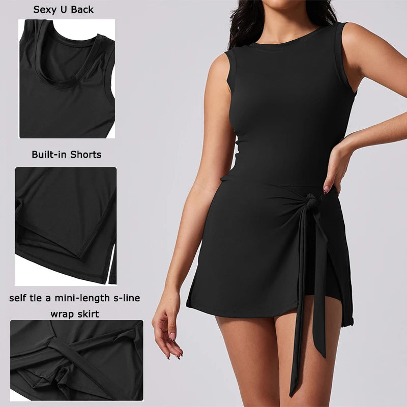 Active Wrap Skort Playsuit