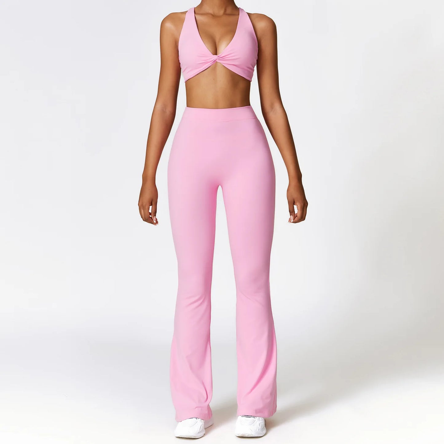 Flares & Twist Crop Top Set